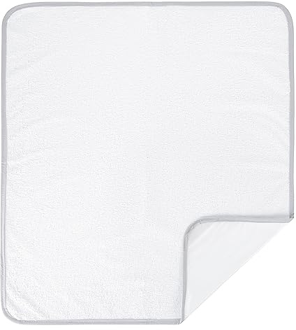 Balbina Ersatzbezug für Wickeltischauflagen, Ersatztuch aus Baumwolle, Wiederverwendbarer Frottee-Bezug, Wasserdicht & Pflegeleicht, Passend für 85 x 75 cm Wickeltische, Weiß