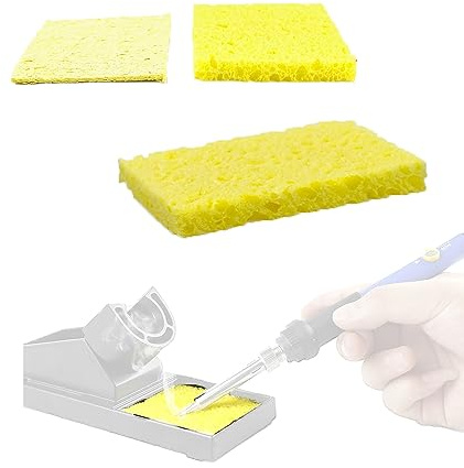 zalati Soldering Iron Cleaning Sponge 50pcs Industrial Wire Scrubber Sponges for Workbenches and Workshops