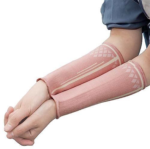 wueiooskj 2 Stück/Lot Unterarmschutz – Schutzausrüstung für Basketball, Volleyball und Badminton. Kompressions Armwärmer, Rosa, L