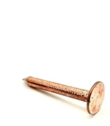 10 Stück Kupfer-Nägel, Dachschiefer, Filznägel, Baumstumpfvernichter, 30 mm, 38 mm, 50 mm (30 mm x 3,35 mm)