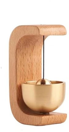 yuwqqoajv Exquisite Craft Wireless Doorbell for Bedroom Door Retro Style Doorbell for Home Wood Door Bell Porch Rustproof Vintage, Light