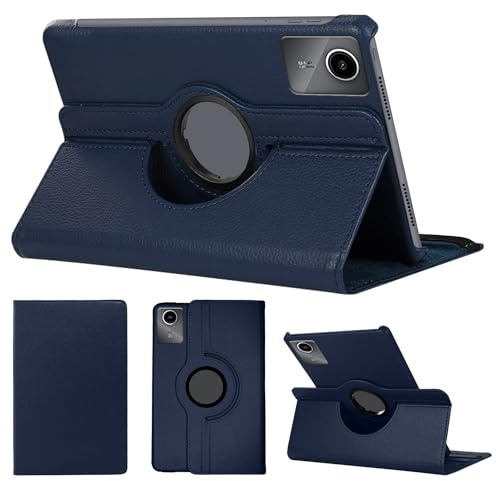 SWEIMEN Hülle Kompatibel mit Lenovo Tab M11 (11 Zoll) Tablette, PU Lederhülle 360° Drehbar Multi-Winkel Schutz Ständer Schutzhülle