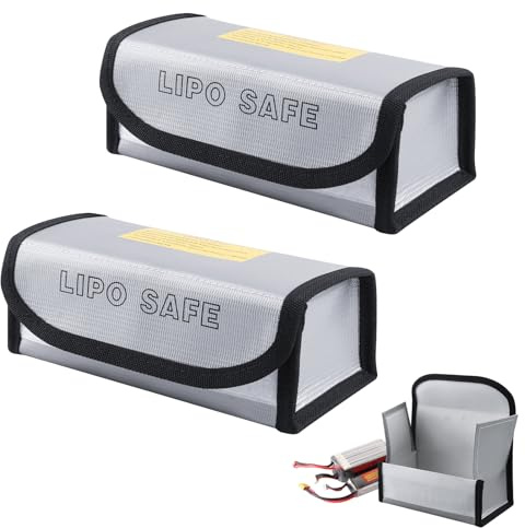 Lipo Safe Bag 2 Stück Lipo Akku Tasche Feuerfest Explosionsgeschützte Akku Tasche Feuerfeste Explosionsgeschützte Tasche Lipo Safe Für Akku Lipo-Akku-Aufbewahrungsbox Feuerfest Lipo Batterie Tasche
