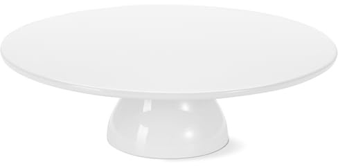 Yedio 12 inch Porcelain Cake Stand, Round Dessert Stand, Cupcake Stand for Birthday Parties, Weddings, Baby Shower and Other Events, White