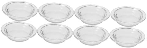 Ciieeo 8 STK Aromatherapieschale aus Glas Ölwärmerschale Wachsschmelzschale für Lampe Wachs-Schmelz-Liner Ölwärmerplatte auslaufsichere Duftwärmerplatten Kerzenwärmer Tablett