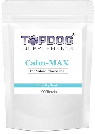 Calm-MAX Dog Calming Tablets Supplement Stress Anxiety Hyperactivity Relief UK