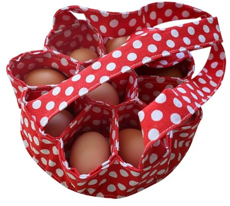 Eierkörbe für frische Eier, Eiertasche, Eierkorb zum Sammeln von Eiern mit 9 Taschen - Frischeiersammelbehälter, Hühnereier-Aufbewahrungsbehälter, Hühnereier-Halter, Cann-Eier
