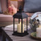 Lights4fun Lanterna Nera de 30,5 cm con Candela a LED TruGlow® Fiamma Tremolante a Pile con Timer Resistente alle Intemperie Decorazione per Interni Giardini Balconi Esterni