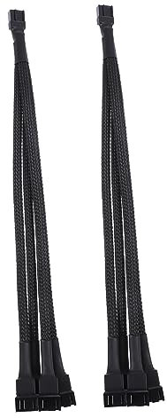 Gadpiparty 2pcs Extend Motherboard Pin Fans Cpu Fan Splitter Cable Cooling for Computer Case Professional Braided Splitter