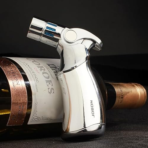 ComboJoy Blow Torch – Refillable Butane Lighter for Whiskey Smoker, BBQ, Creme Brulee, Cooking, Baking – Windproof Jet Flame (Butane Not Included)