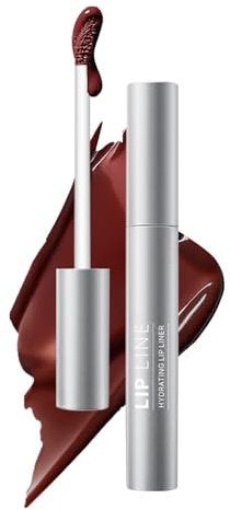 Matte Liquid Lip Gloss Stain - Peel Off Lip Liner Tattoo, 1 Count Long Lasting Waterproof Peel Off Lip Stain for All Skin Types, 2ml (03 BLACK BROWN, One Size)