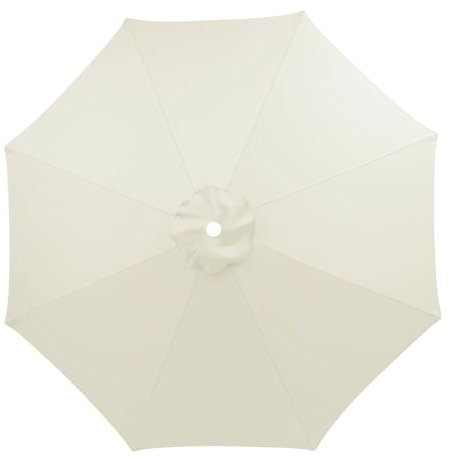 Sonnenschirm Ersatzbezug 2.0M～3.50M, 8 Streben - UV-Schutz, Wasserabweisend, Außentisch Regenschirm Baldachin Sonnenschutz Abdeckung Ersatz für Garten, Terrasse, Strand und Pool(Beige,8.2FT/2.50M)