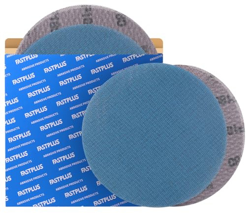 Papier abrasif 225 mm - Grain 180 - Bleu - Grille en céramique - Disques abrasifs - Papier abrasif sans poussière - Pour le ponçage mural du bois