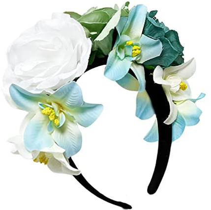 Haarband mit Rosenblüten für Braut, Hochzeit, Haarband, Krone, Kopfreif, eleganter Kopfschmuck für Damen und Mädchen, Party-Haarschmuck