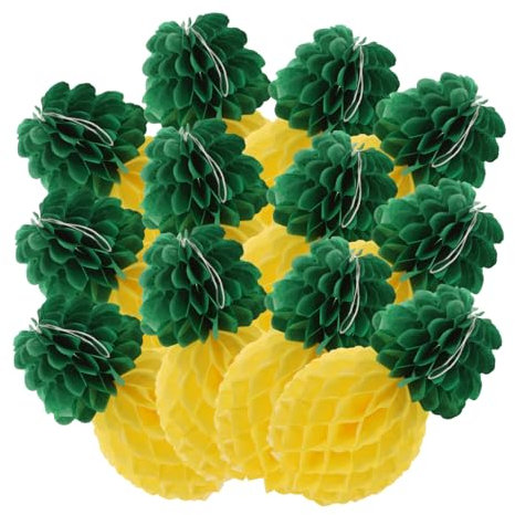 IMIKEYA 9stücke Teiliges Papier Ananas Wabenball Kreative Deko Für Tropische Partys Hängende Deko Für Hochzeiten Geburtstagsfeiern Lebendige Farben Einfach Zu Dekorieren