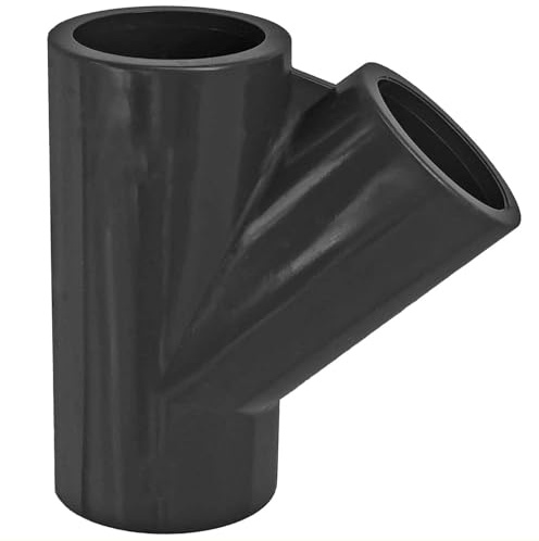 MegaHaustechnik Klebefitting aus Kunststoff PVC, T-Stück 45° Abzweig, 32mm | Für Rohr-Außendurchmesser 32mm, zum Verkleben, Trinkwasser geeignet, Druck 16 Bar, 2-Wege Verteiler