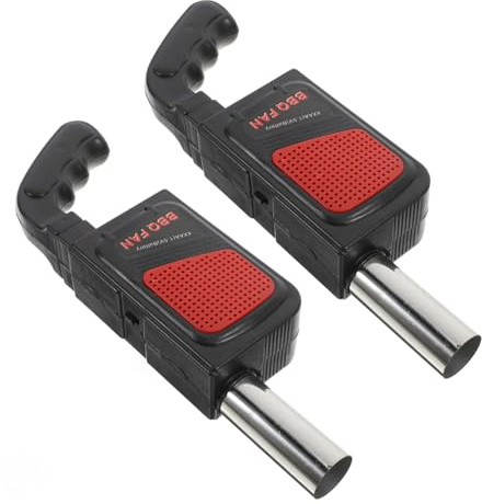 ibasenice 2 Stück Elektrischer Grillanzünder mit Abs und Edelstahl Tragbares und Kompaktes Handgebläse für Outdoor Picknicks und Camping zur Einfachen Bedienung