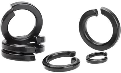 Rondelles à ressort fendues en acier inoxydable 304 noir, 1 à 100 pièces, M2, M2.5, M4, M5, M6, M8, M10, M12, M14, M16, M18, M20, M22, M24 Quincaillerie pour rondelles(M4-100pcs)