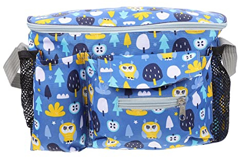 Multifunktionale Wickeltasche für Kinderwagen aus Oxford Stoff | Hängend Am Griff oder Handgelenk Tragbar, Organizer für Windeln, Schneller Zugriff Unterwegs