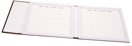 BIUDECO 120-Colour Nail Art Display Book Gel Polish Colour Chart Easy to Open Close ABS and Paper Nail Colour Show Cards for Practice Art Painting and Pedicure