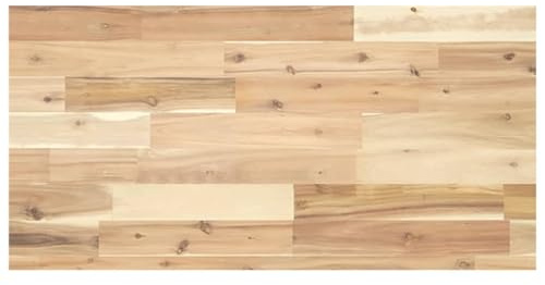 QUAHEAS Piano per lavabo non trattato, 100 x 40 x 4 cm, in legno massello di acacia, rettangolare, robusto piano di lavoro per bagno, cucina, banco da lavoro