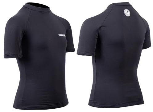 Two Bare Feet Kids Thermal Fleece Lined Rash Vest - UV50 Protection Surf Base Layer, Wetsuit Swimming Tops for Surfing