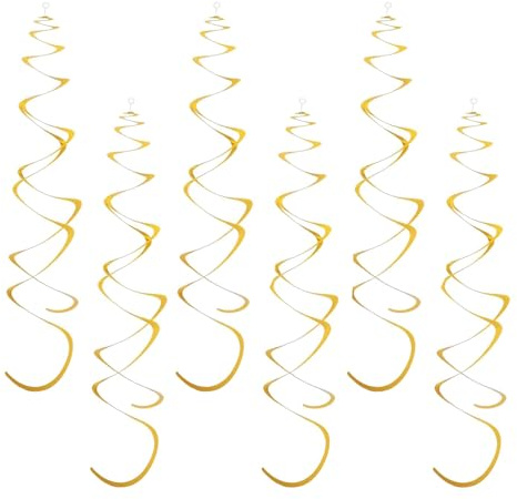 Hängende Spiralen Girlande 36 Stück Party Spiralen Hängedekorationen Gold Folien Wirbel Deko Sspiral Girlanden für Feier Dekoration