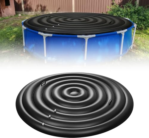 Bâche Gonflable Isolante en PVC pour Spa Rond Environ 180 cm | couverture de protection avec poignées et valve de déflation pour spa extérieur