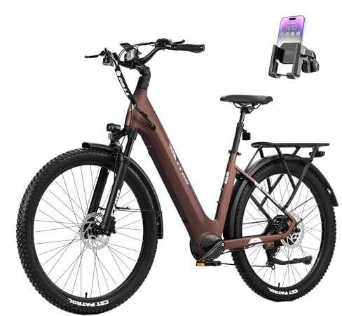 ttgo Z3 E-Bike, 27,5 Zoll Elektrofahrrad für Damen und Herren, E-Citybike mit 250W Motor, 48V 15Ah Akku, bis zu 120 km Reichweite, 7-Gang Schaltung, LCD Display, City E-Bike
