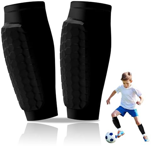 1 Paire Protège Tibia Foot Enfant, Protege Tibia Enfant, Protège-Tibias de Ski Shin Guards, Shin Pads Cover, Respirant et Absorbant Les Chocs, pour Hommes, Femmes