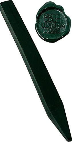 UDIG Siegellack Maxi Moosgrün, 1 Stange, 21 cm 70 g, Siegellackstange Grün dunkelgrün für brechende Siegel