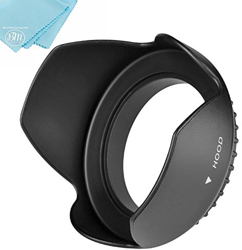 58mm Lens Hood For Canon EOS Rebel SL1, T1i, T2i, T3, T3i, T4i, T5, T5i EOS60D, EOS70D, 50D, 40D, 30D, EOS 5D, EOS5D III, EOS6D, EOS7D II, EOS-M with 18-55mm II, 18-250mm, 55-200mm, 55-250mm, 75-300mm