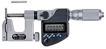 Mitutoyo 317-351-30 Digimatic Austauschbarer Amboss Mikrometer, 0-25 mm