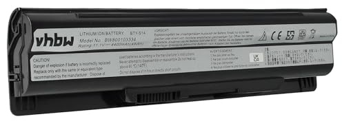 vhbw Akku kompatibel mit MSI Megabook FX603, FX610, FX620, FX620DX, FX700, GE60, GE620 Notebook (4400 mAh, 11,1 V, Li-Ion) - Ersatz für BTY-S14, BTY-S15