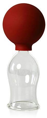 Lauschaer Glas Schröpfglas mit Saugball 40mm zum professionellen, medizinischen, feuerlosen Schröpfen mundgeblasen handgeformt, Schröpfglas, Schröpfgläser, Lauschaer Glas das Original