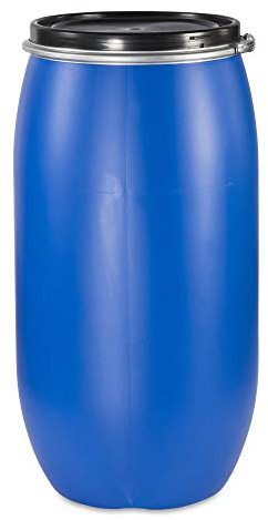 PE Spannring Deckelfass 150 Liter mit UN-X/S Gefahrgutzulassung
