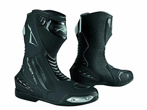 Stivali Stivaletto Moto Sportivo Pelle Pista Professionale Traspirante Nero 44