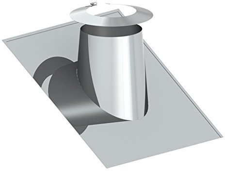 Ø 150 mm Schornstein - Dachdurchführung Edelstahl 26° - 35° inkl. Wetterkragen
