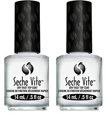Seche Vite Dry Fast Top Coat Boxed 0.5oz (2 Pack) by Seche