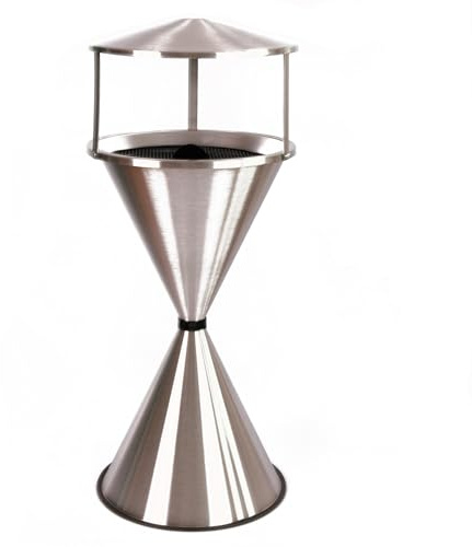 Standaschenbecher mit Dach Diabola 71x40cm Edelstahl SZAGATO | Made in Germany 71x40 cm großer Stand-Aschenbecher aus rostfreiem Edelstahl für Außenbereich Outdoor