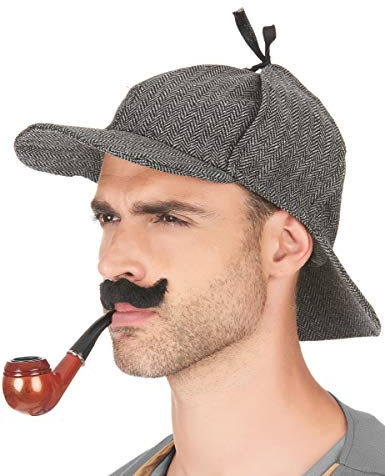 DEGUISE TOI - Chapeau détective anglais adulte - Chapeau - Taille Unique - Argenté - Accessoires pour déguisement - Polyester - - Carnaval