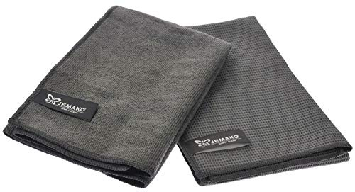 JEMAKO 2er Set TAUPE - Nass- & Trocken-Set - Profituch Plus M 40 x 45 cm - Trockentuch 45 x 60 cm inkl. Sinland feinmaschiges Wäschenetz