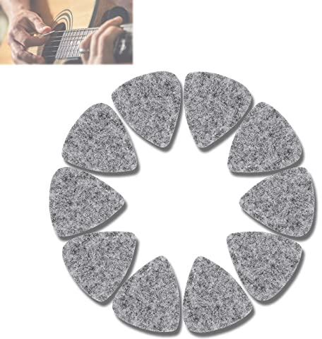 Vbest Life Musik Filt Plektrum för Ukulele och Gitarr - 3 mm Ull Filt Instrument Accessoar i Vit, Svart, Grå (Grå)
