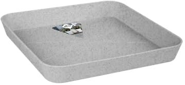 Elho Loft Urban Saucer Square 28 - Sottovaso per Esterno Accessori - Ø 27.5 x H 3.8 cm - Grigio/Living Concrete