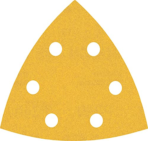 Bosch EXPERT C470 Deltaschleifblatt Set, 93mm, K60-240, 6 Löcher, 6-tlg. | für Farbe auf Holz, Hartholz, Ø 93x93 mm, Körnung 60, 120, 240, Professional Zubehör Deltaschleifer