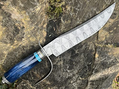 Perkin Jagdmesser aus Damaststahl Handgefertigtes Messer Knives One Art of Knife Jagdmesser aus Damast