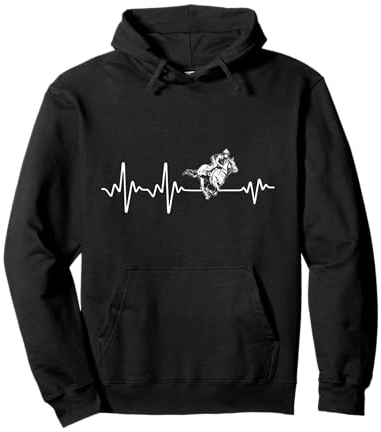 Cheval Battement Coeur Equitation Cheval Homme Femme Sweat à Capuche