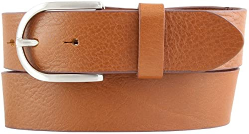 BELTINGER Damen-Gürtel aus Vollrindleder 4 cm | Jeans-Gürtel für Damen 40mm | Vollleder-Gürtel mit runder Gürtelschließe