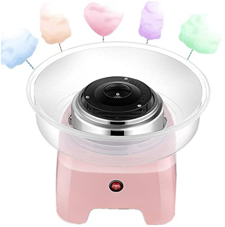 PanHuiWen Professional Electric Candy Floss Maker Cotton Sugar Machine Cotton Candy Machine Kids Automatic Electric DIY Cotton Candy Machine Mini Portable Sugar Floss Maker,pink