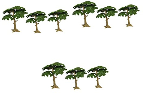 NUOBESTY 9pcs Indoor Faux Plant Vivid Simulated Landscape Tree Creative Pine Tree Decor for Home